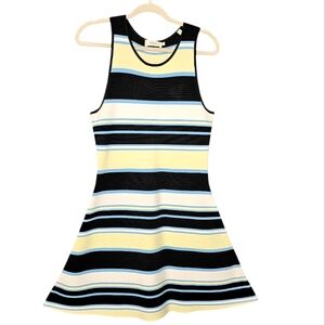ALC Stretch Knit Dress Size M Multicolor Fit Flare Dorit Striped Sleeveless